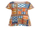 Phoebe Lattice Print Top image number null