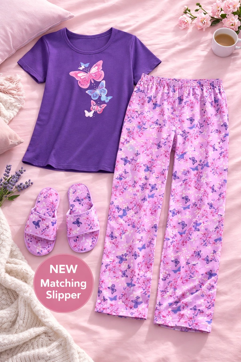 Graphic Tee Pure Cotton PJ Set image number 1