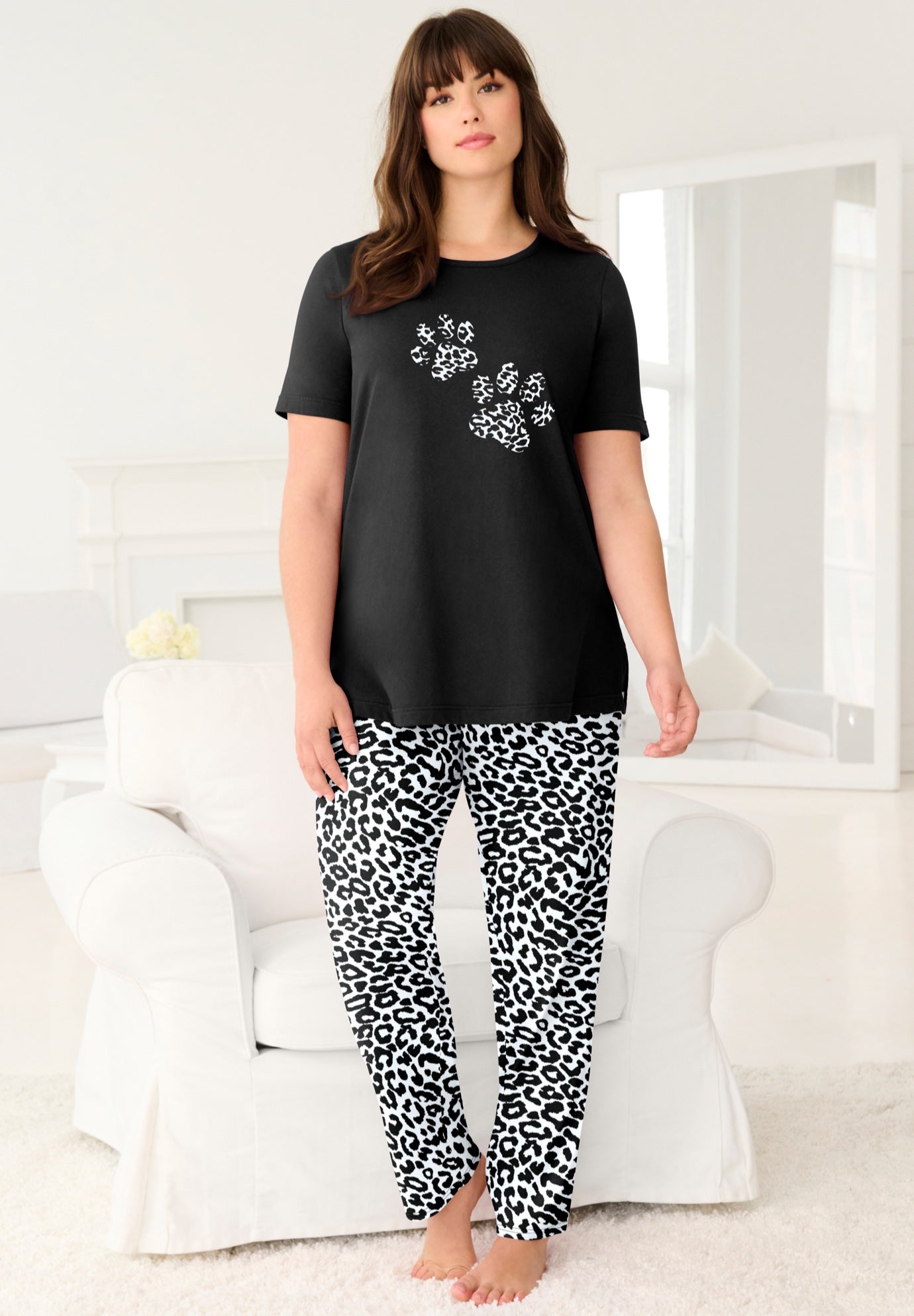 Graphic Tee PJ Set image number 6