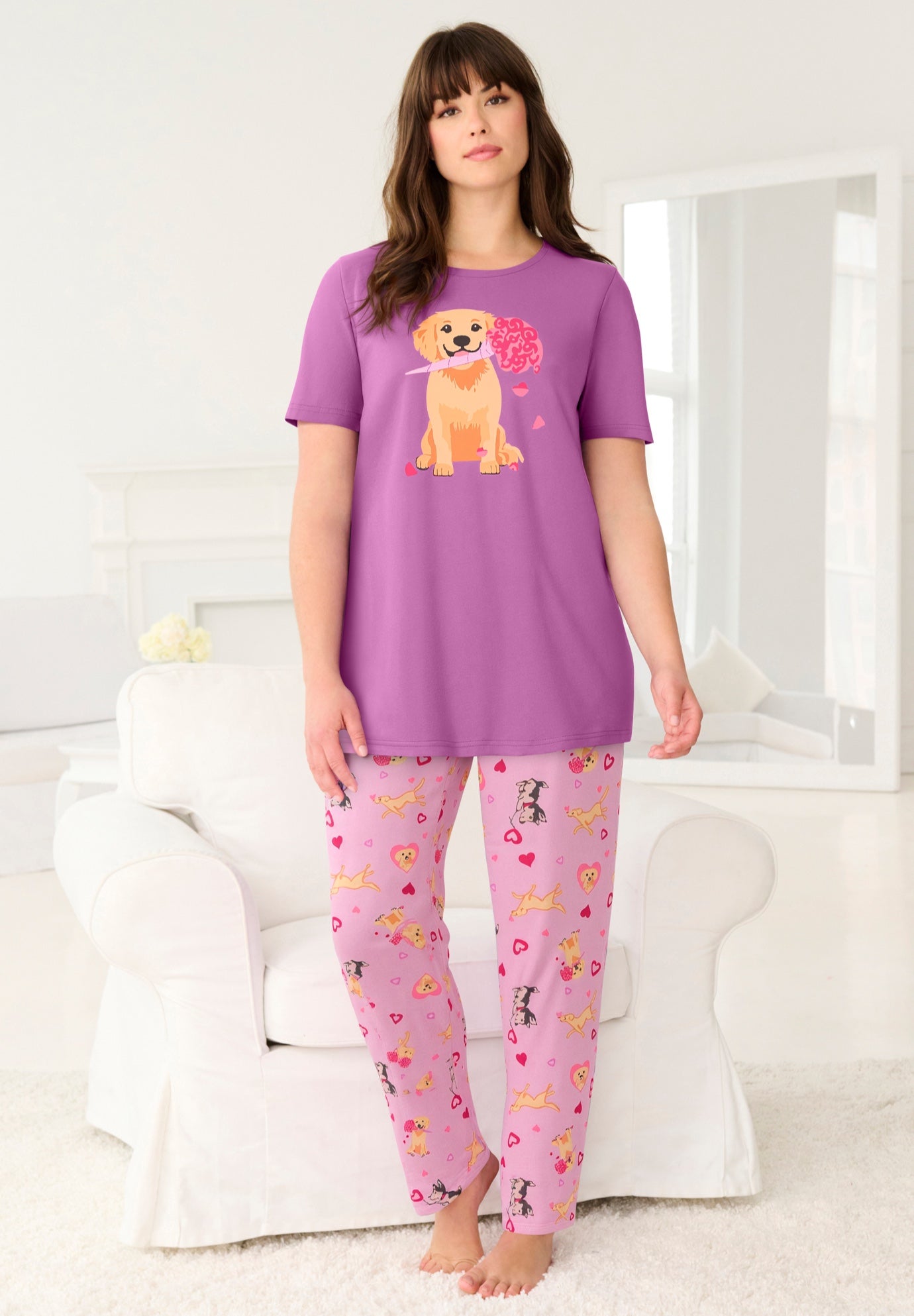 Graphic Tee PJ Set image number 3