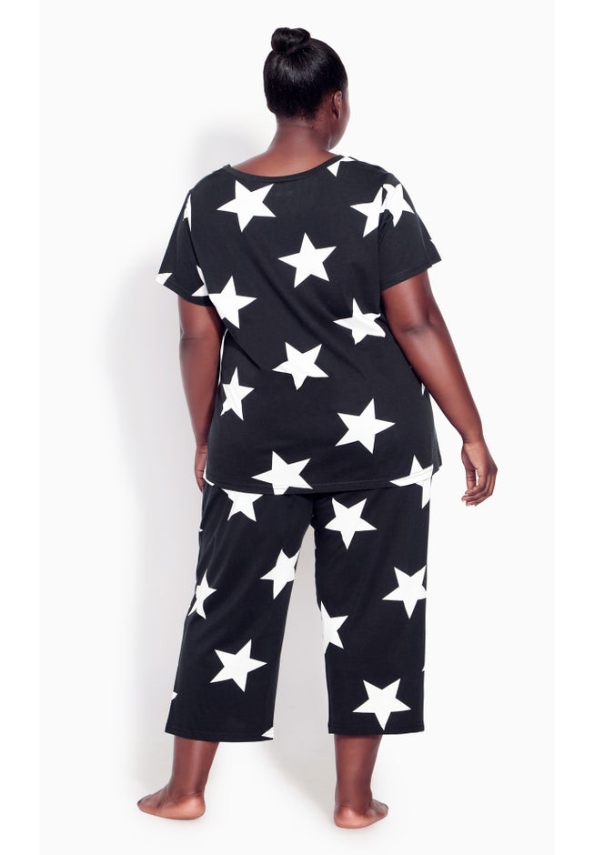 Stars Short Sleeve Sleep Top image number null
