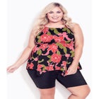 Handkerchief Print Tankini Top image number null