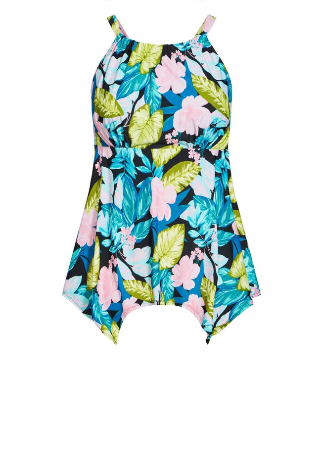 Hanki Print Tankini Top image number null