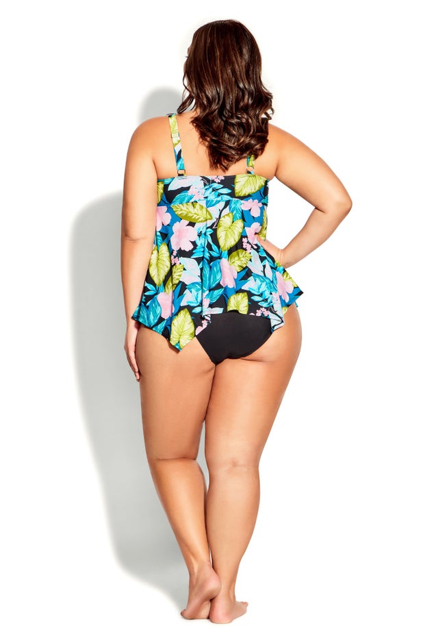 Hanki Print Tankini Top image number null