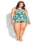 Hanki Print Tankini Top image number null