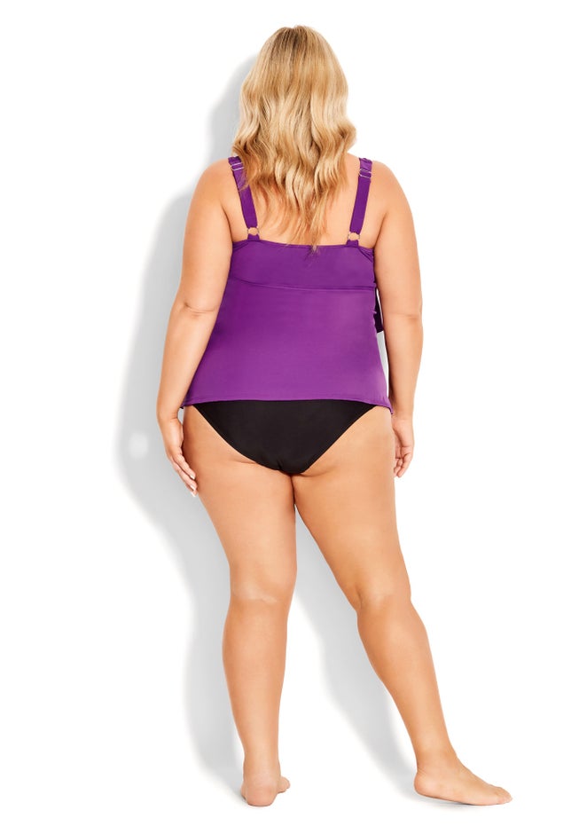 Ruffled Tankini Top image number null