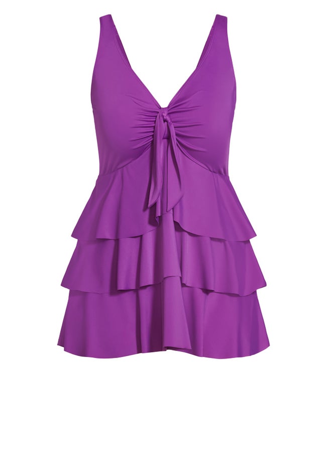 Ruffled Tankini Top image number null