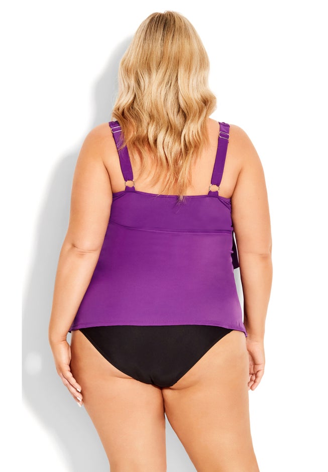 Ruffled Tankini Top image number null