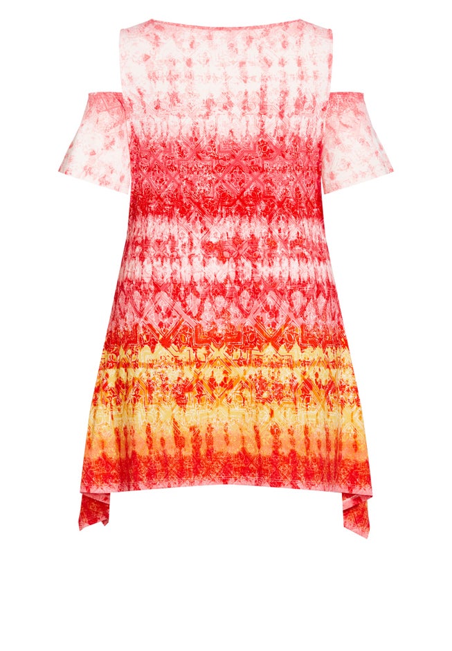 Tuscan Sun Cold Shoulder Tunic image number null