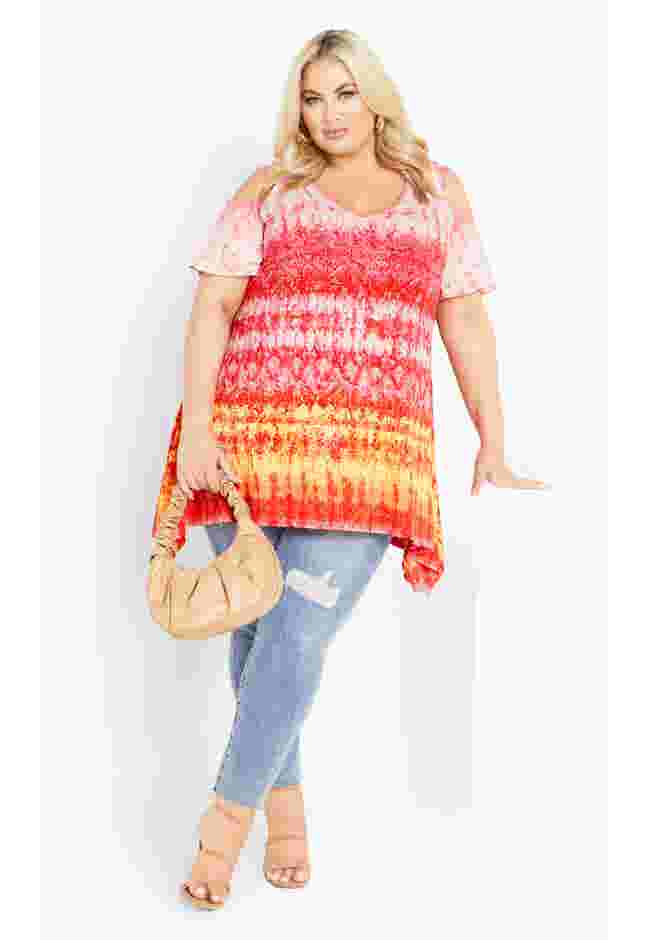 Tuscan Sun Cold Shoulder Tunic image number 4
