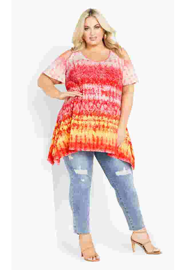 Tuscan Sun Cold Shoulder Tunic image number 5