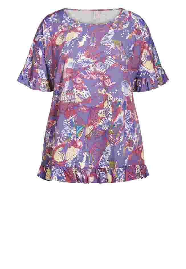 Rivka Frill Print Top image number 2