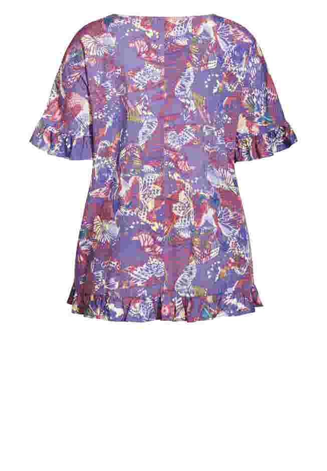 Rivka Frill Print Top image number 3