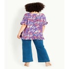 Rivka Frill Print Top image number null