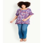 Rivka Frill Print Top image number null