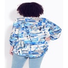 Sandy Pintuck Print Shirt image number null