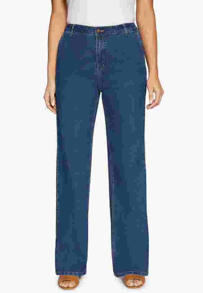 True Fit Stretch Denim Wide Leg Jean image number 0
