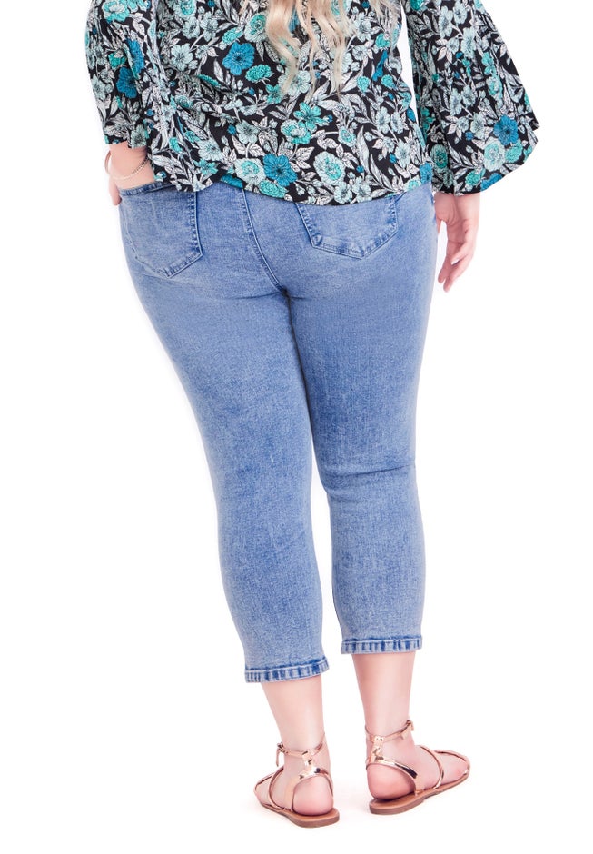 Holly Crop Ripped Jean image number null