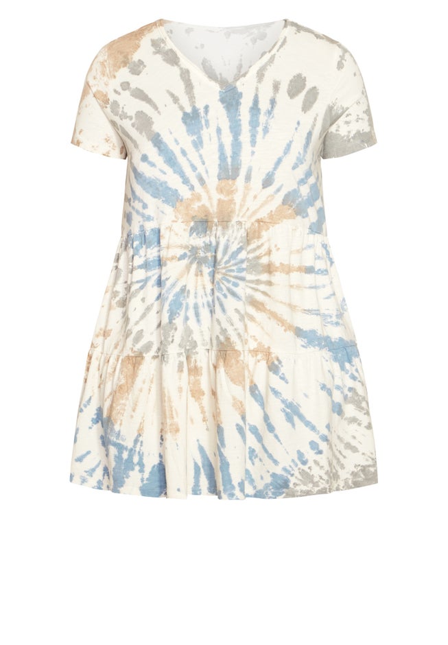 Tiered Tie Dye Dress image number null