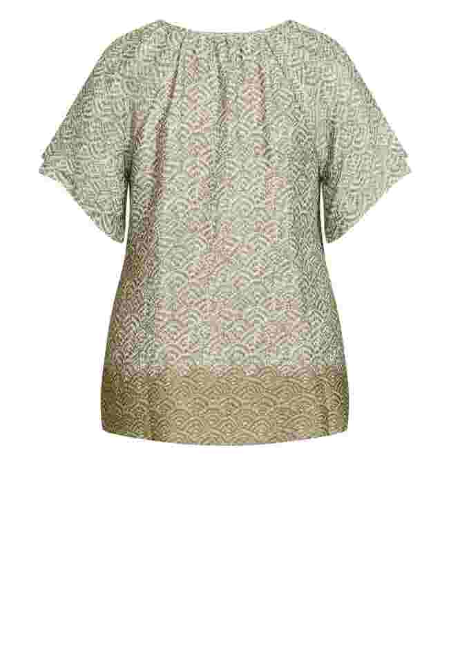 Medallion Border Peasant Top image number 3