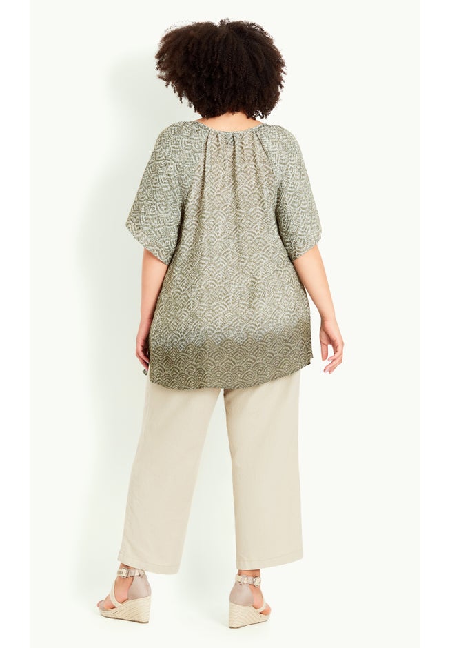 Medallion Border Peasant Top image number 4