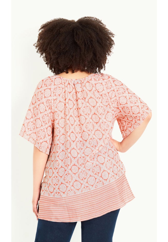 Medallion Border Peasant Top image number 1