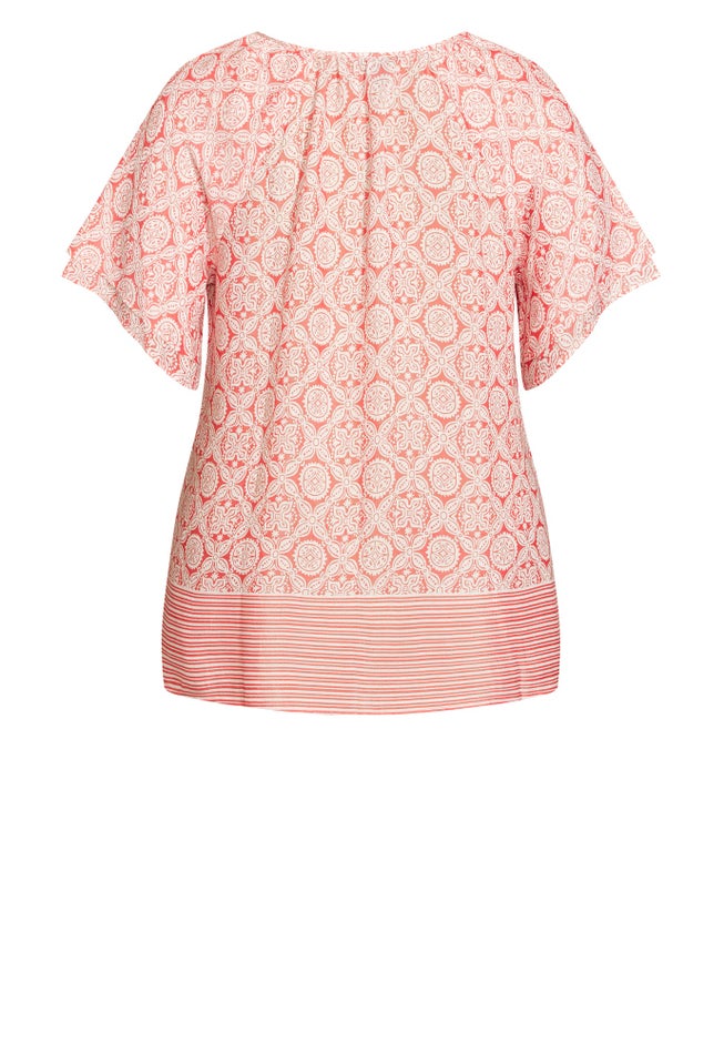 Medallion Border Peasant Top image number 3