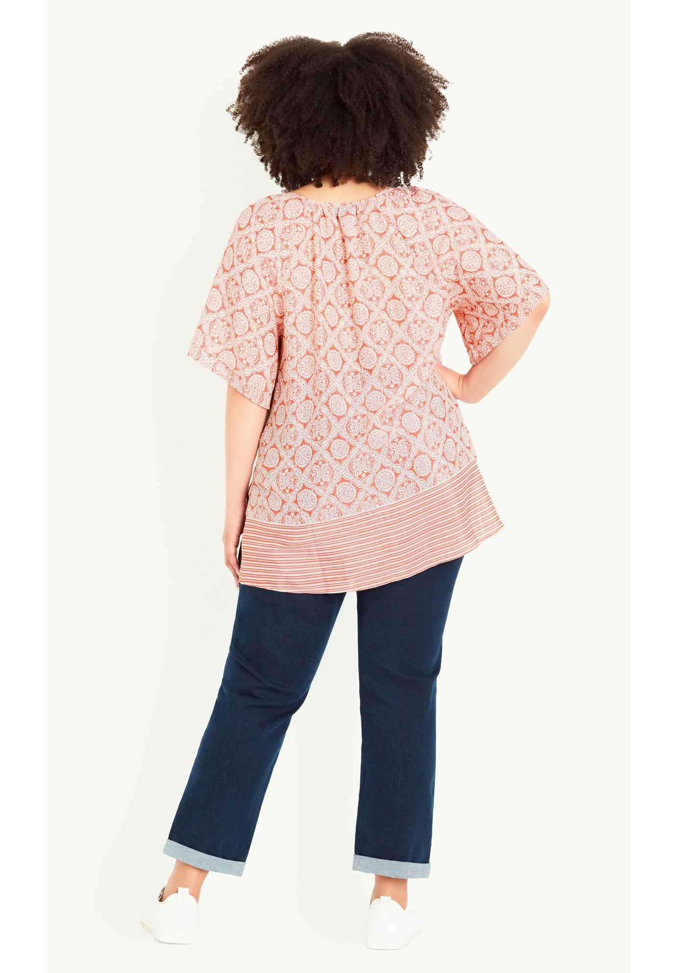 Medallion Border Peasant Top image number 4