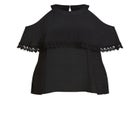 Hallie Halter Cold Shoulder Top image number null