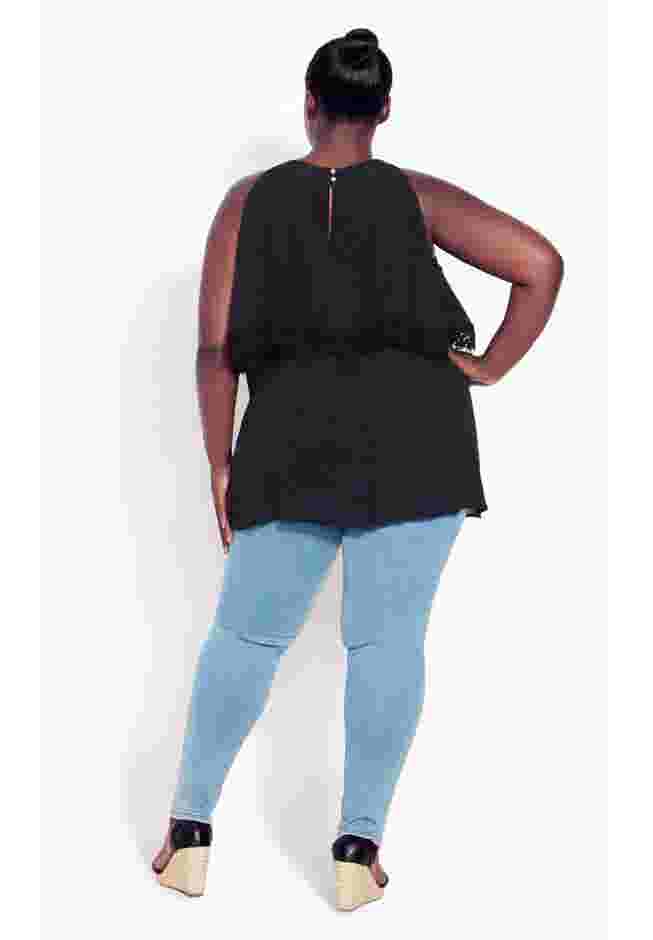 Hallie Halter Cold Shoulder Top image number 4