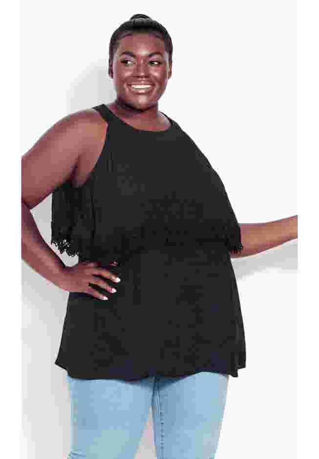 Hallie Halter Cold Shoulder Top image number 5