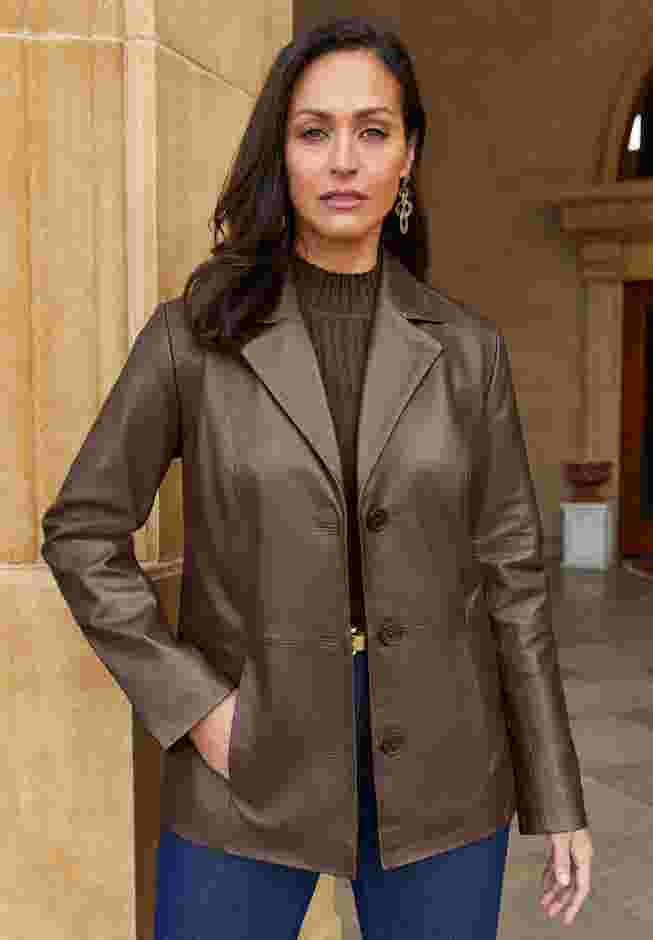 Leather Blazer image number 5