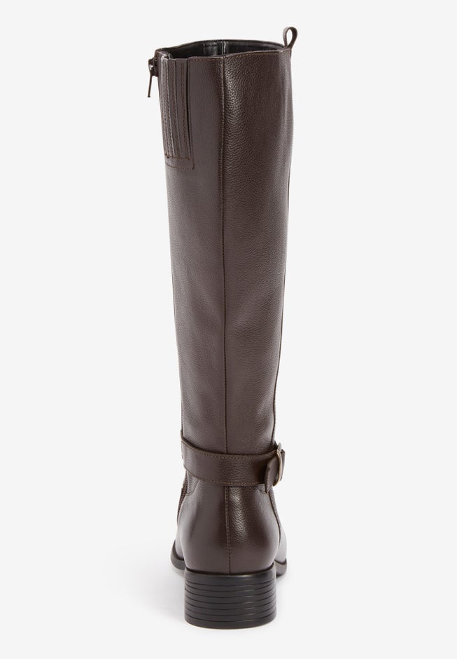 The Donna Tall Wide Calf Leather Boot By Comfortview image number 1