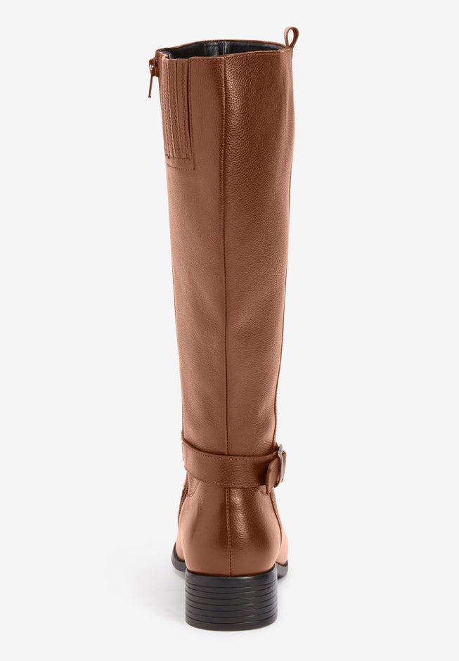 The Donna Tall Wide Calf Leather Boot By Comfortview Avenue