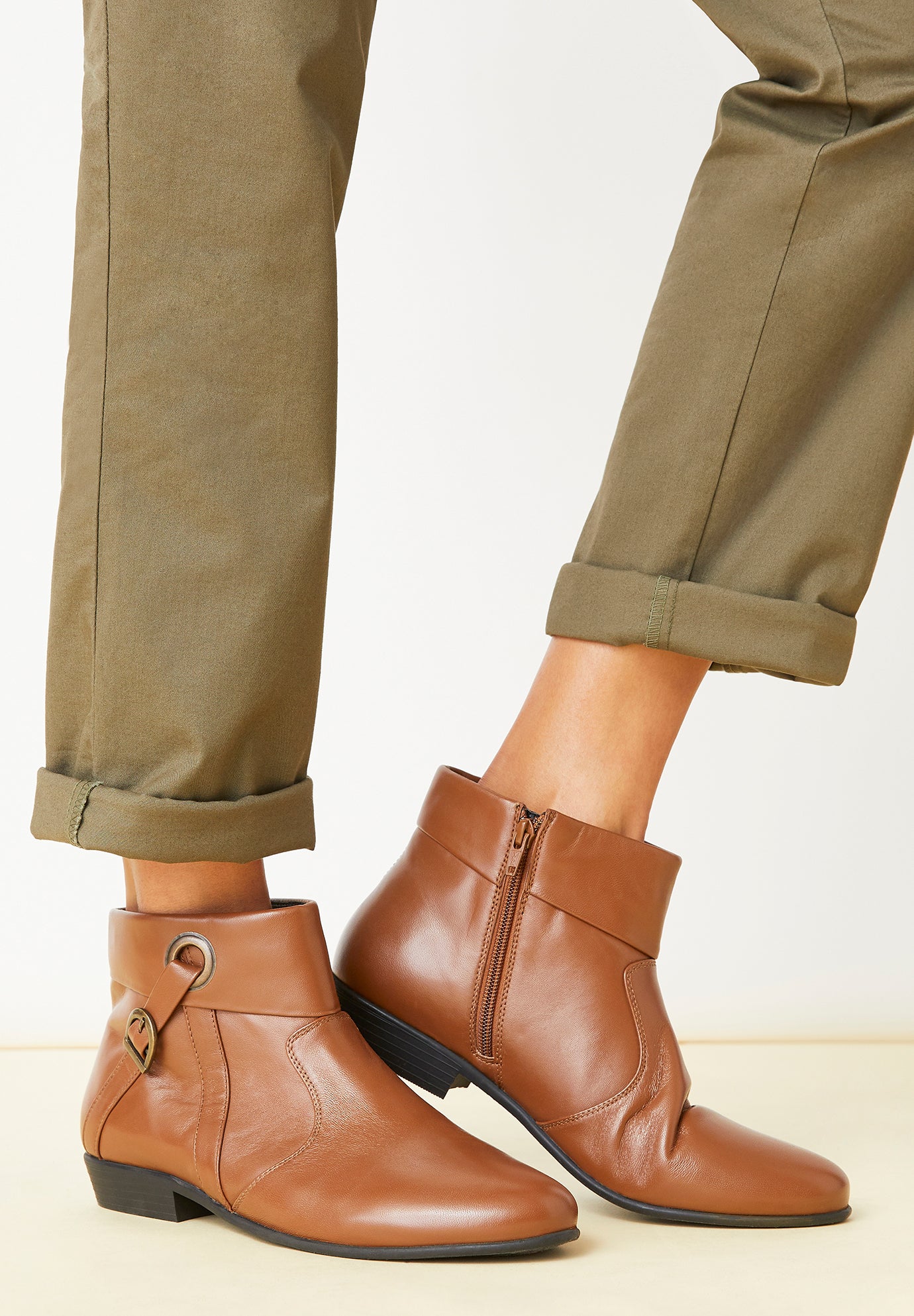 The Terri Leather Bootie image number 6