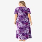 V-Neck Short Sleeve Maxi T-Shirt Lounger image number null