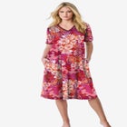 V-Neck Short Sleeve Short T-Shirt Lounger image number 0