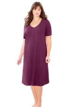 V-Neck Short Sleeve Short T-Shirt Lounger