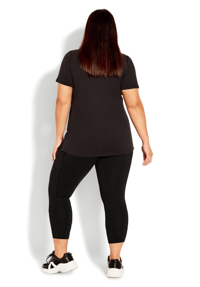 Pocket Capri Plain Legging image number null