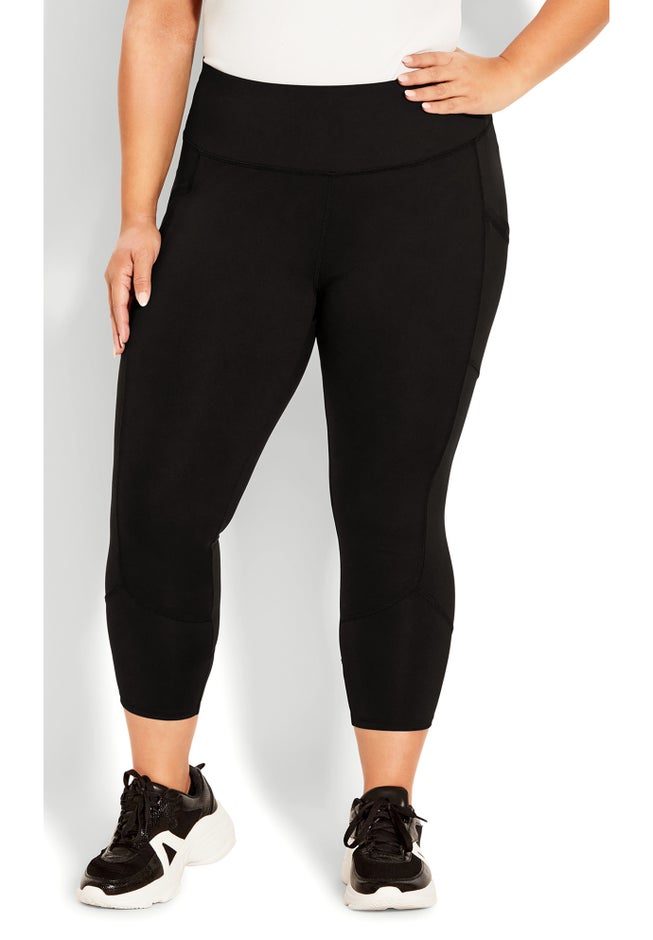 Pocket Capri Plain Legging image number null