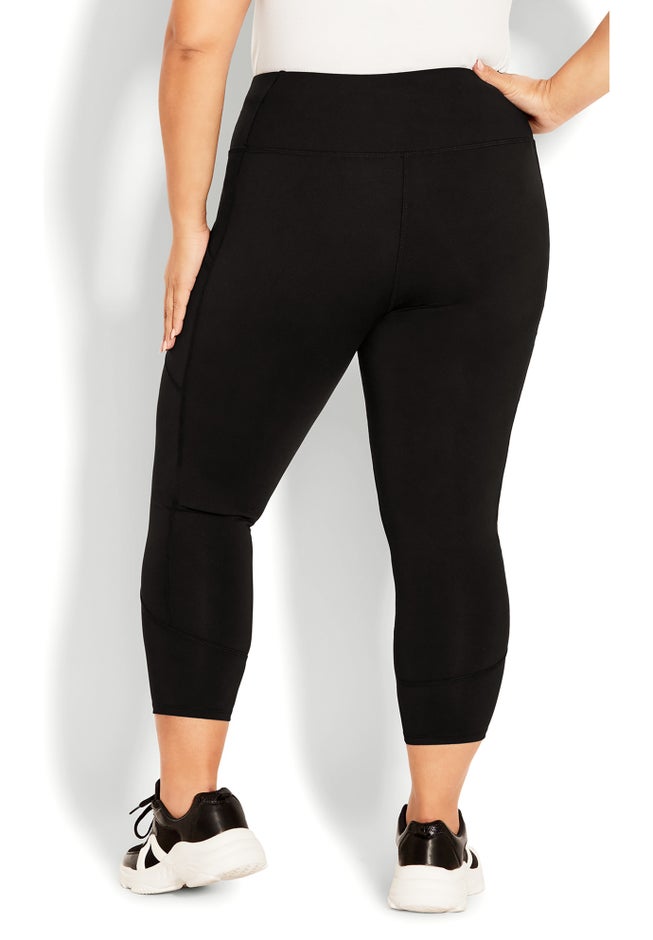 Pocket Capri Plain Legging image number null