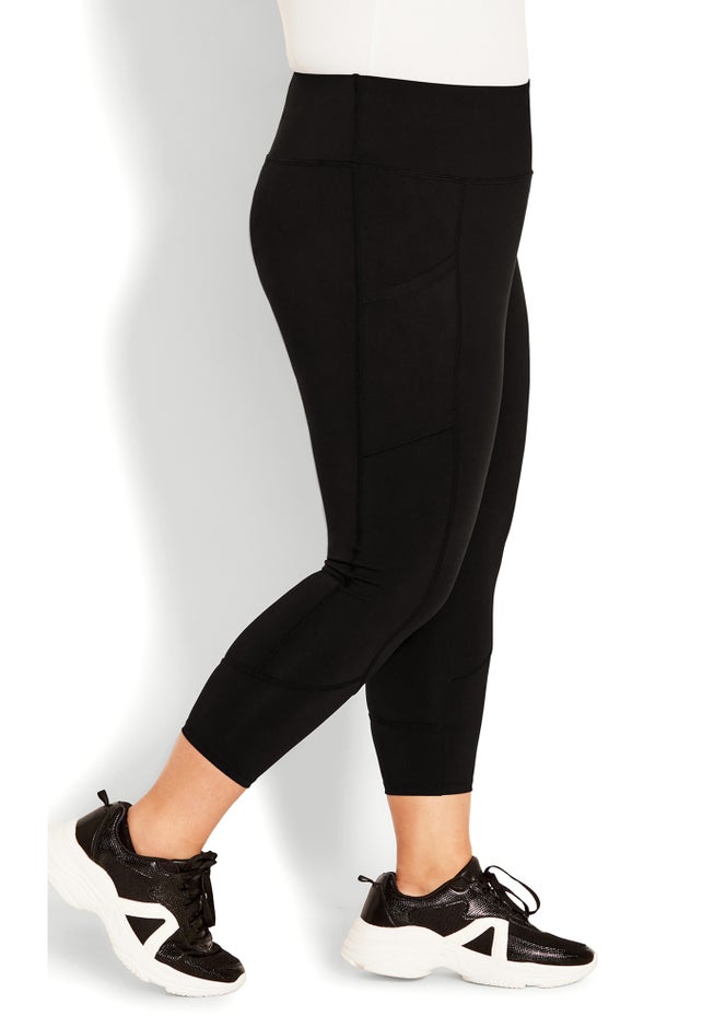 Pocket Capri Plain Legging image number null