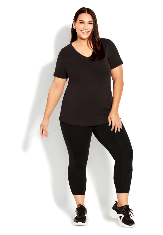 Pocket Capri Plain Legging image number null