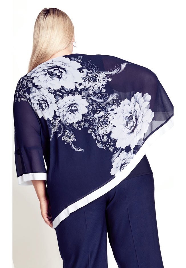 Audrey Overlay Print Top image number 1