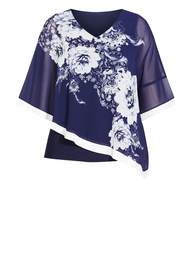 Audrey Overlay Print Top image number 2