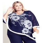 Audrey Overlay Print Top image number null