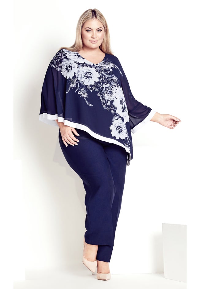 Audrey Overlay Print Top image number 5