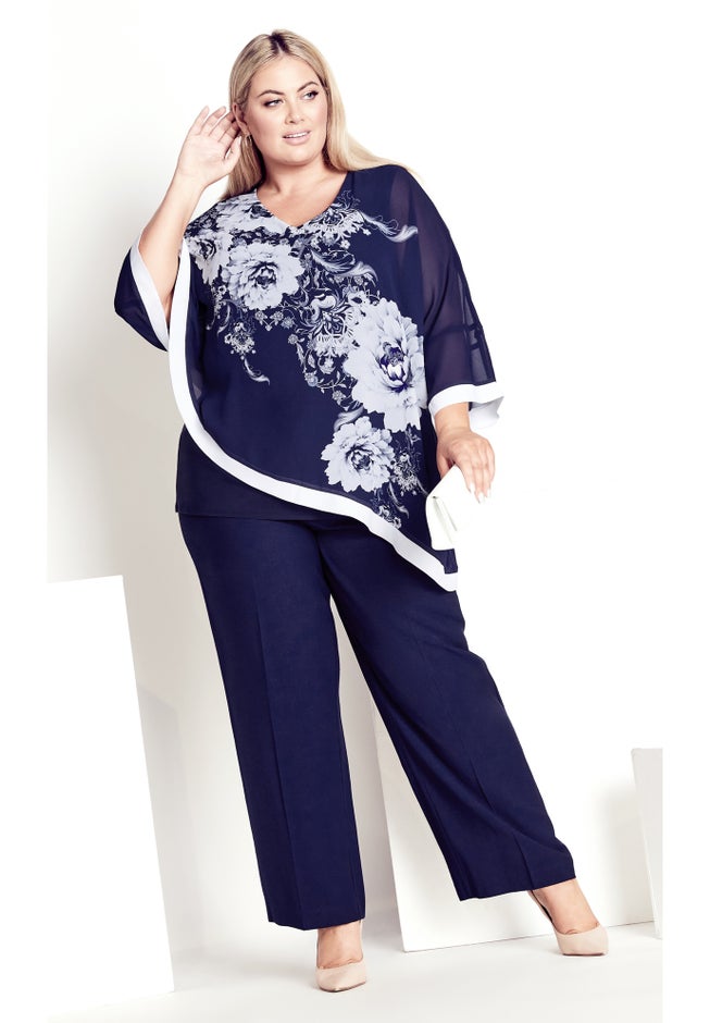 Audrey Overlay Print Top image number 0