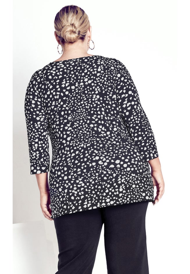 Miriam Zip Print Top image number null
