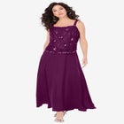 Plus-Size 2 Piece Long Sleeve Embellished Lace Jacket and Full Gown image number 5